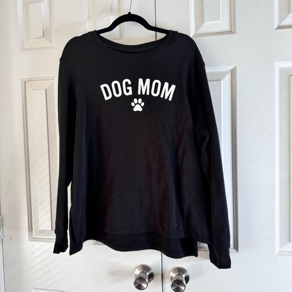 Dog Mom Graphic Sweatshirt Black Long Sleeve Women’s Size XL - Picture 1 of 9